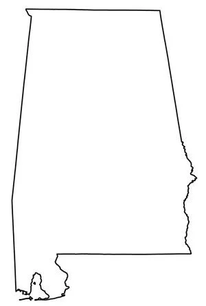 Outline of stage of Alabama