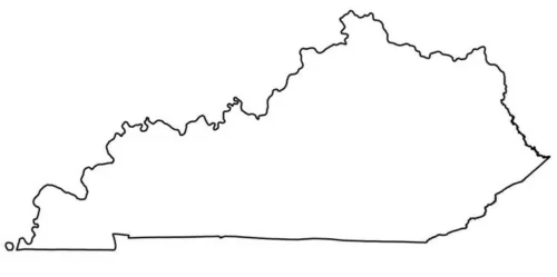 Outline of the state of Kentucky